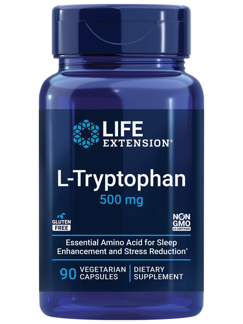 L-Tryptophan 500 mg Supplement 90 Capsules O47549