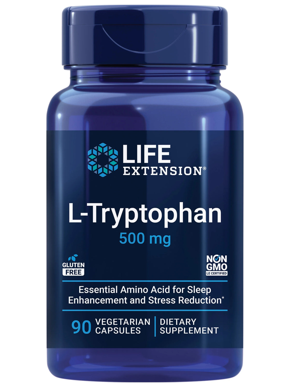 L-Tryptophan 500 mg Supplement 90 Capsules O47549