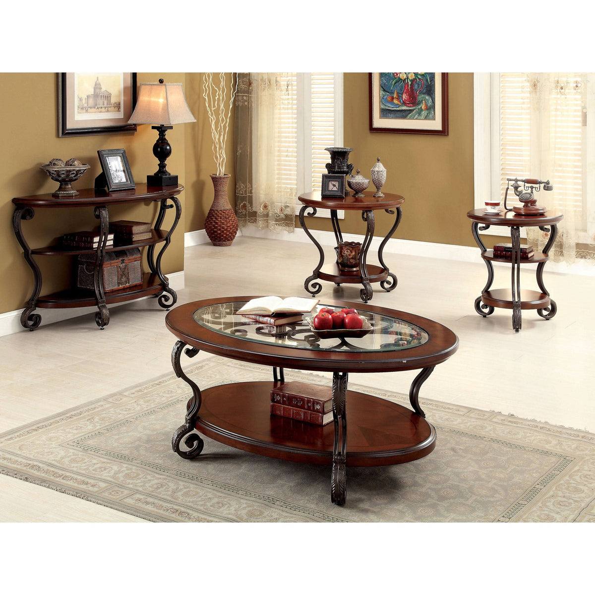Cherry Solid Wood Side Table C808628