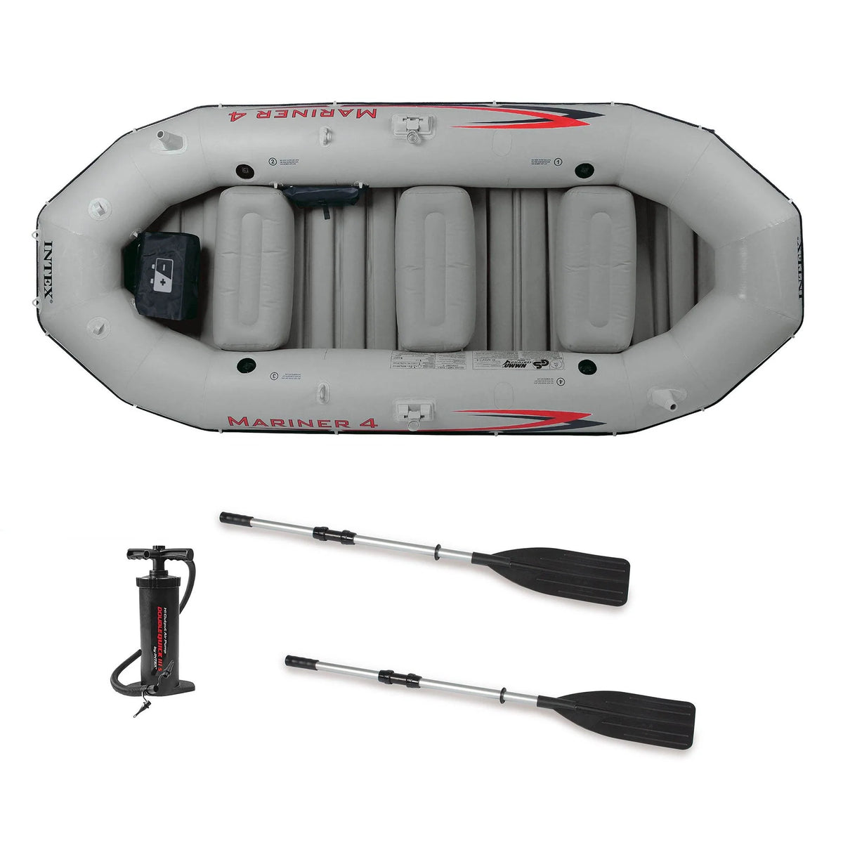 4 Person Inflatable Boat with Pump and Oars Set J649