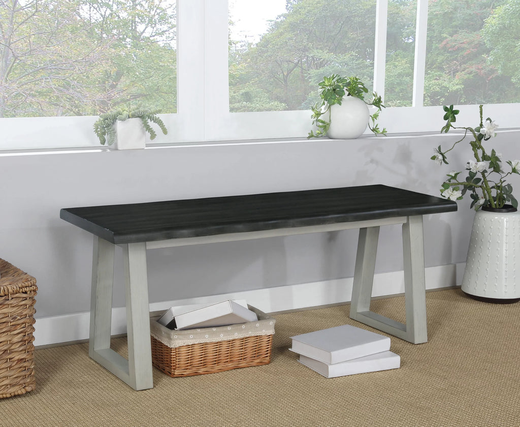 Charcoal Light Gray Bench G124
