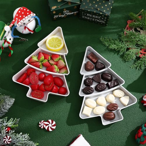 2pcs Tree Shaped Plastic Serving Tray B785
