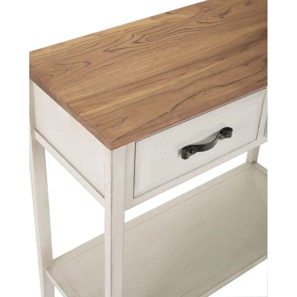 White Console Table With Storage Drawers K5058