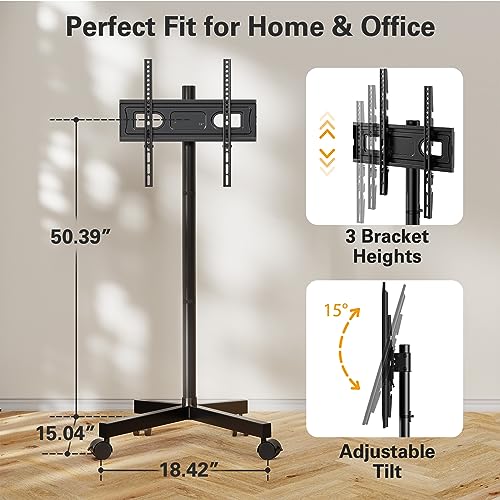 Rolling TV Stand for 23-60 Inch TVs with Locking Wheels P814528