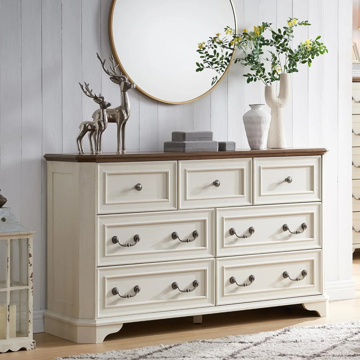 Brown 7 Drawer Wood Dresser P611576