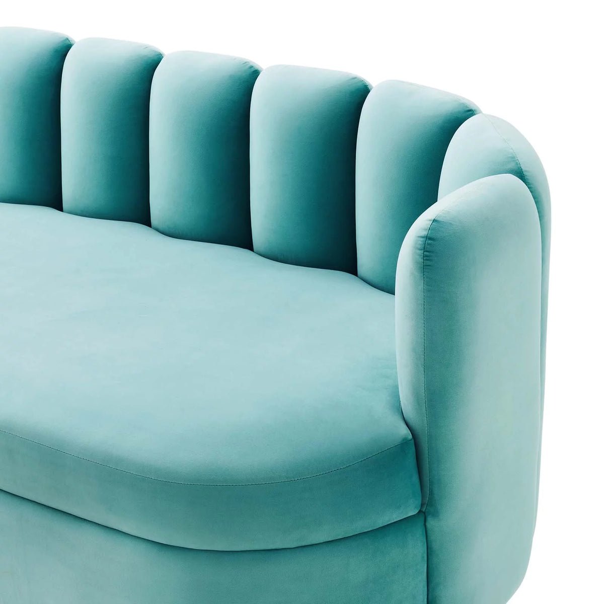 Blue Velvet Tufted Sofa H76563