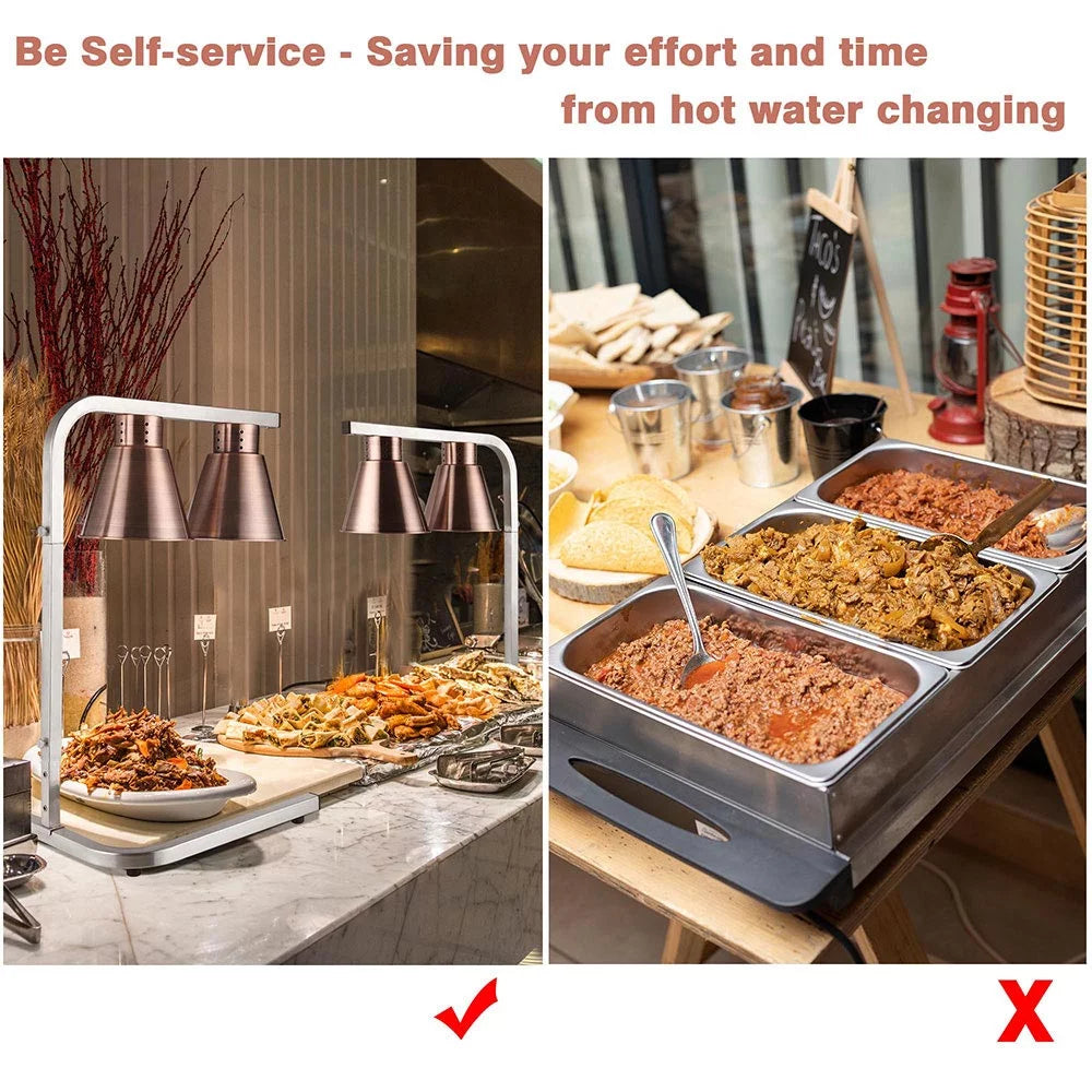 Commercial Food Warmer with Dual 250W Bulbs R45280