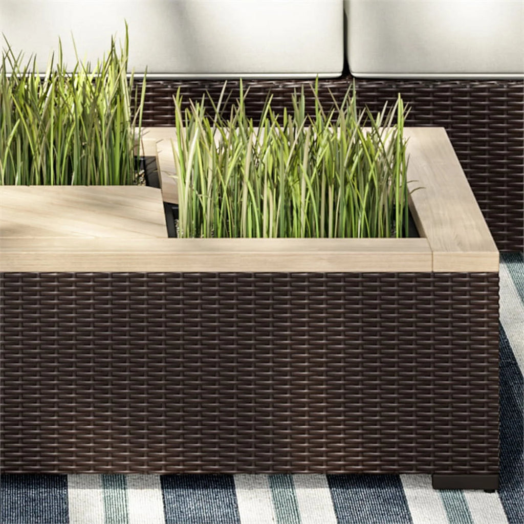 Brown Rattan Outdoor Coffee Table P5606