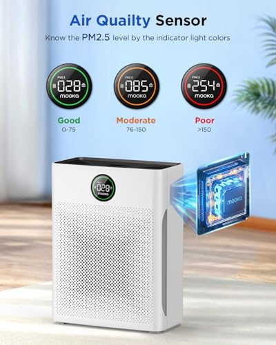 Air Purifier with Washable Filter, PM 2.5 Display C21704