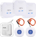 Wireless Caregiver Pager System 3 Receivers 2 Waterproof Buttons D37018
