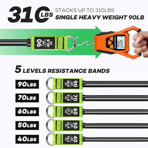 Heavy Duty Resistance Bands with Handles D1966