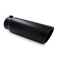 Black 6" Angled Rolled Exhaust Tip X60687