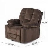 Chocolate Brown and Black Fabric Tufted Recliner Q9004