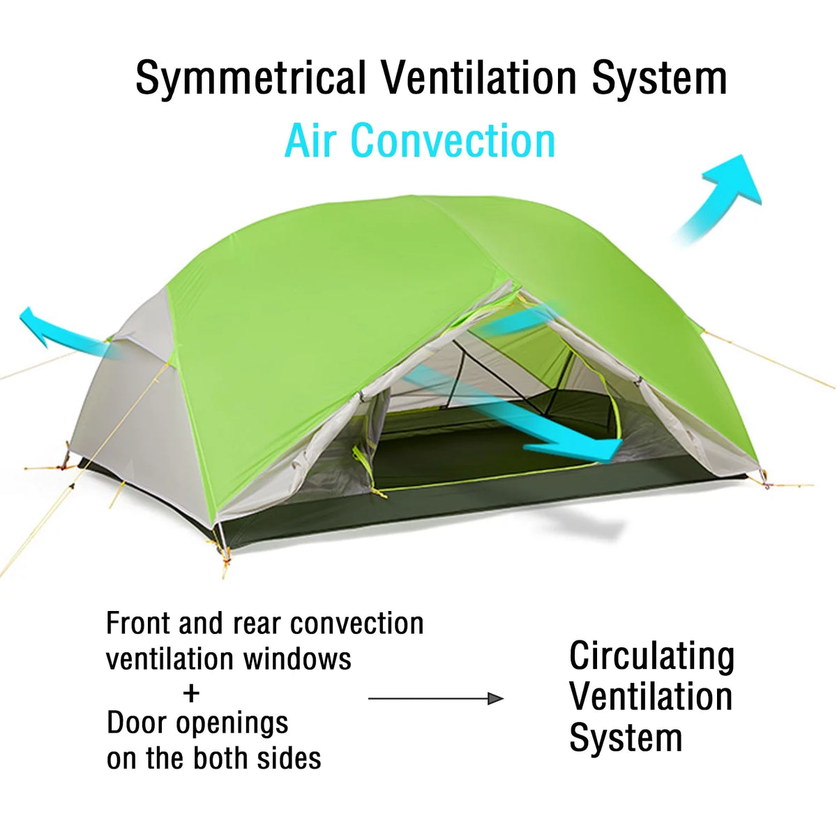 Backpacking Camping Tent 2 Person Lightweight Waterproof D827034