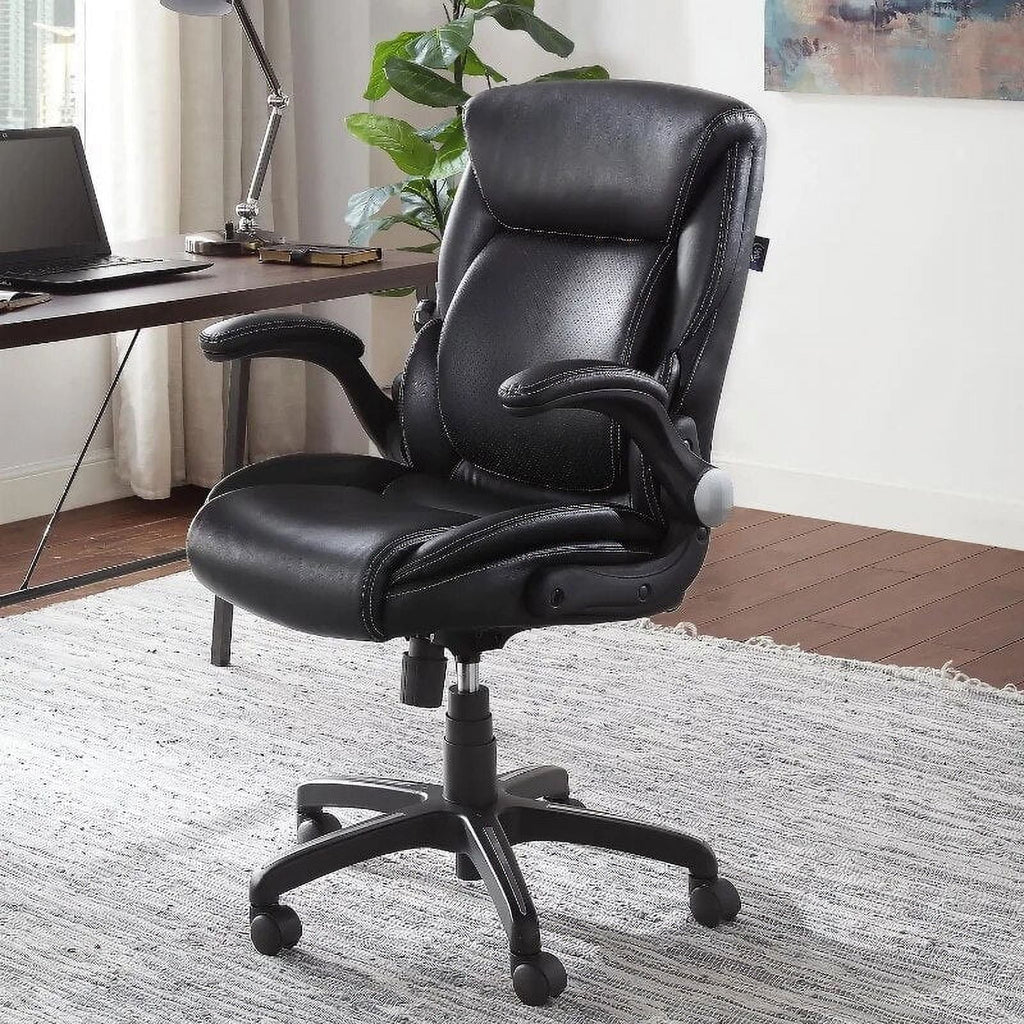 Black Bonded Leather Ergonomic Office Chair F167