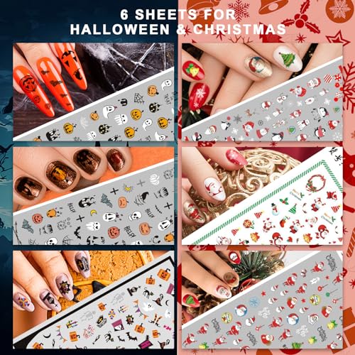 Fall Nail Art Stickers Self-Adhesive Nail Decals K2084
