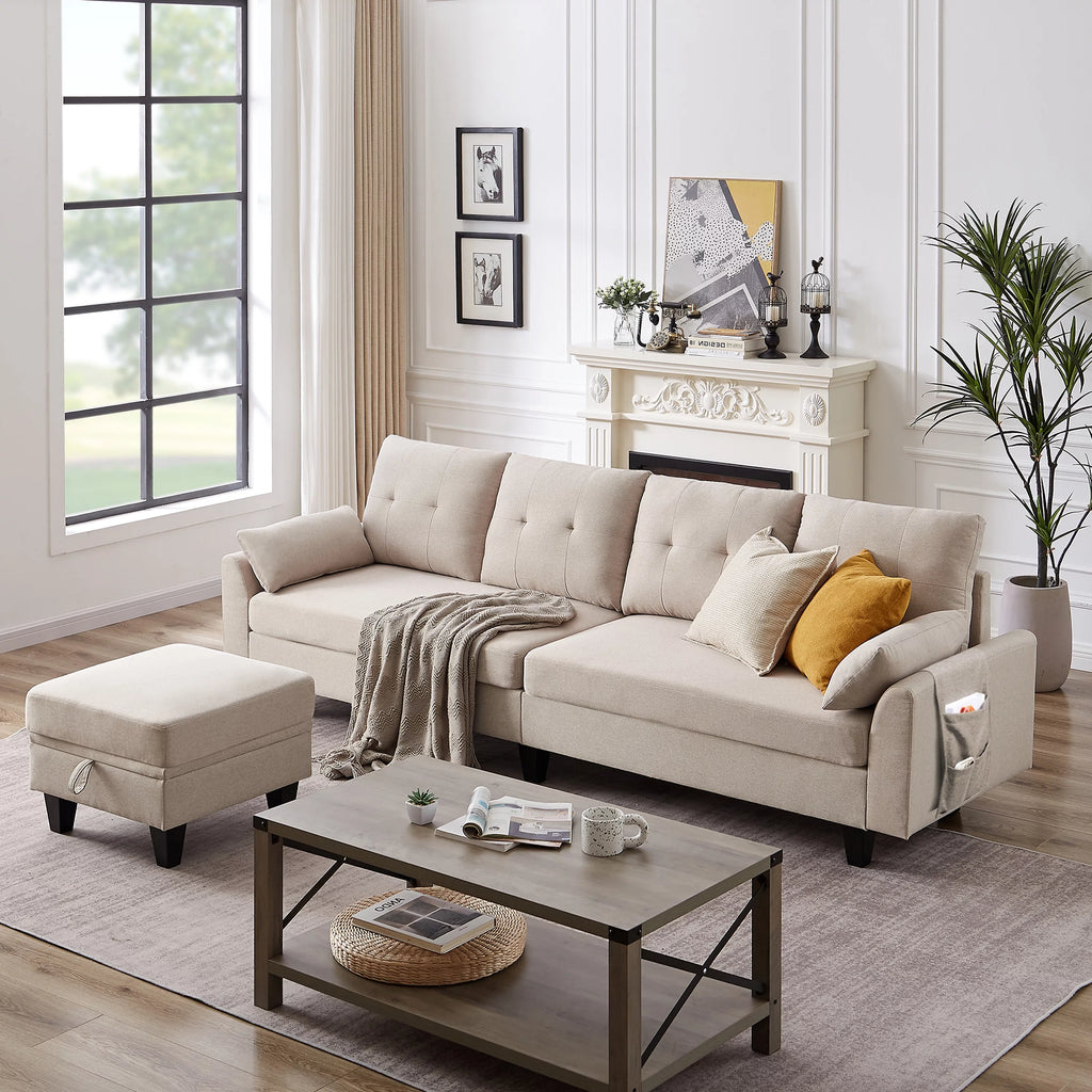 Modern Sectional Sofa with Reversible Chaise I637757
