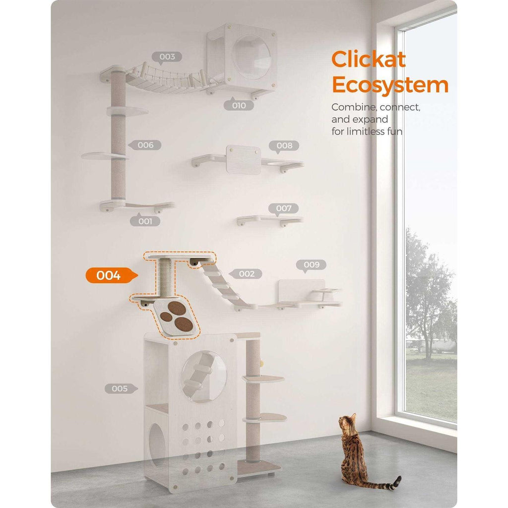 Wall-Mounted Cat Ladder with Shelves X519439