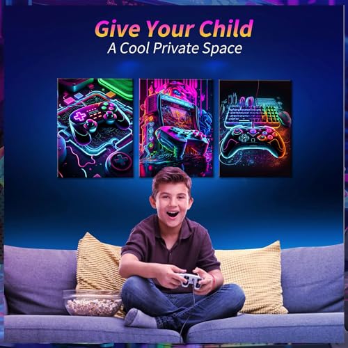 Gaming Room Wall Art Set of 3 16x24in Unframed A2640