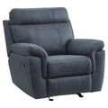 Blue Microfiber Reclining Chair X6523