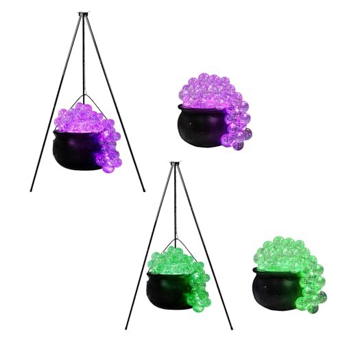 Black Plastic DIY Bubbling Cauldron Set with Stand H987008
