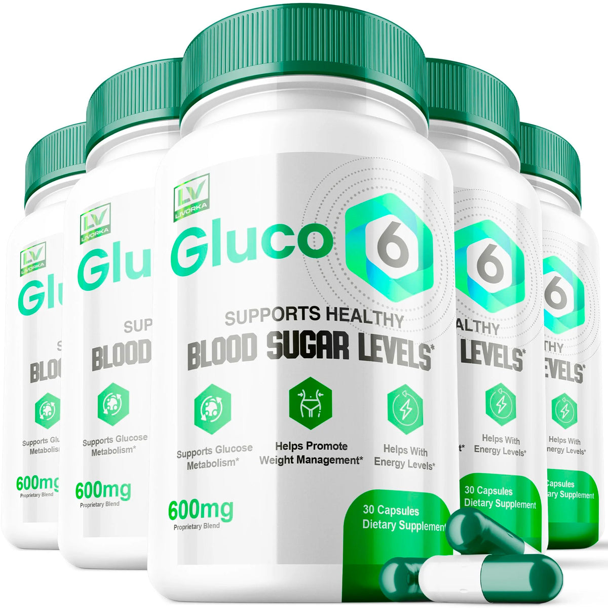 5 Pack 150 Capsules Supplement K6531