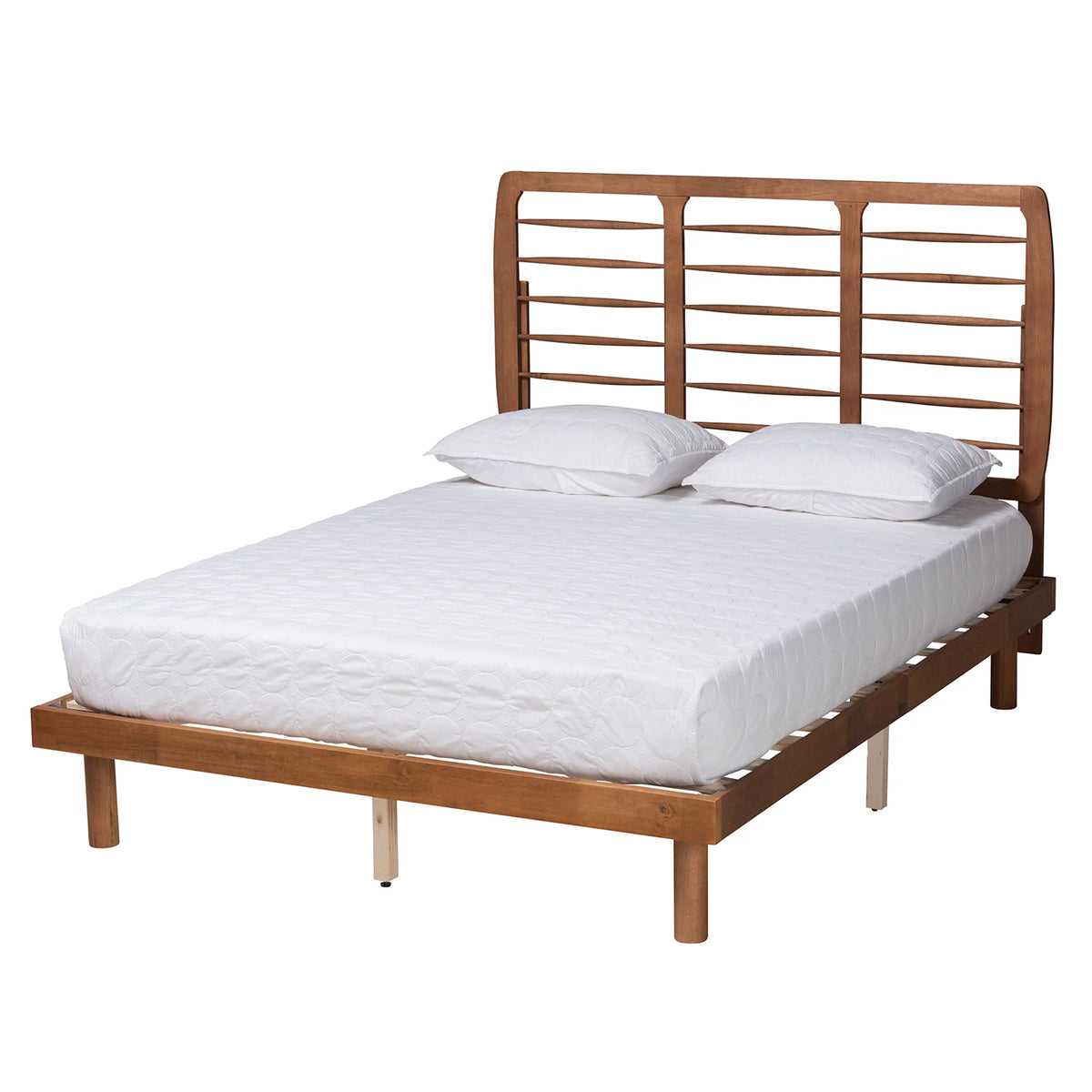 Ash Walnut Finished Wood Full Size Platform Bed L185412
