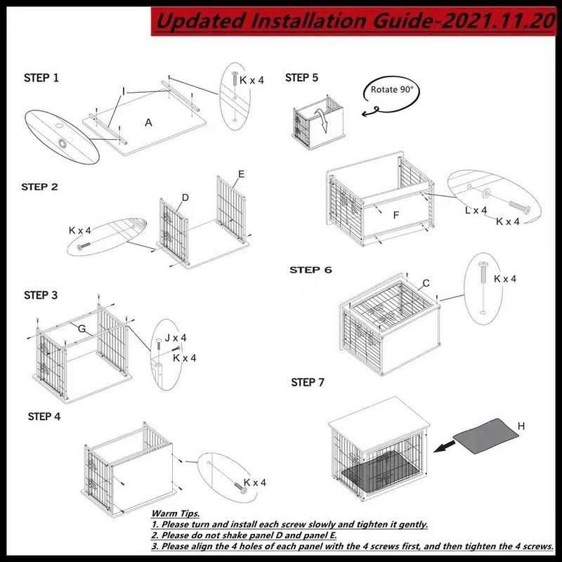 Wooden Dog Crate Furniture with Cushion and Double Doors O1684
