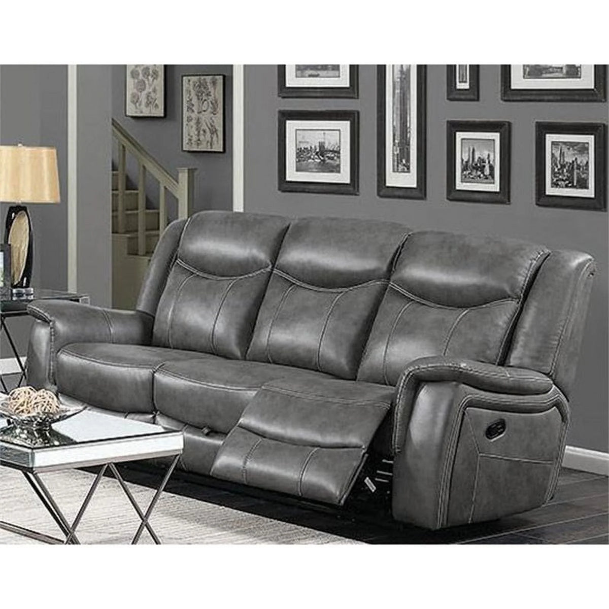 Cool Grey Upholstered Sofa F74903