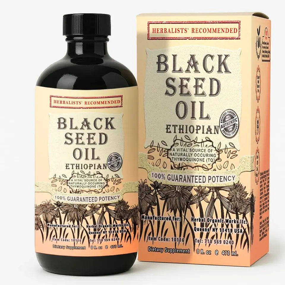 Cold Pressed Black Seed Oil 8 oz Glass Bottle Z84121
