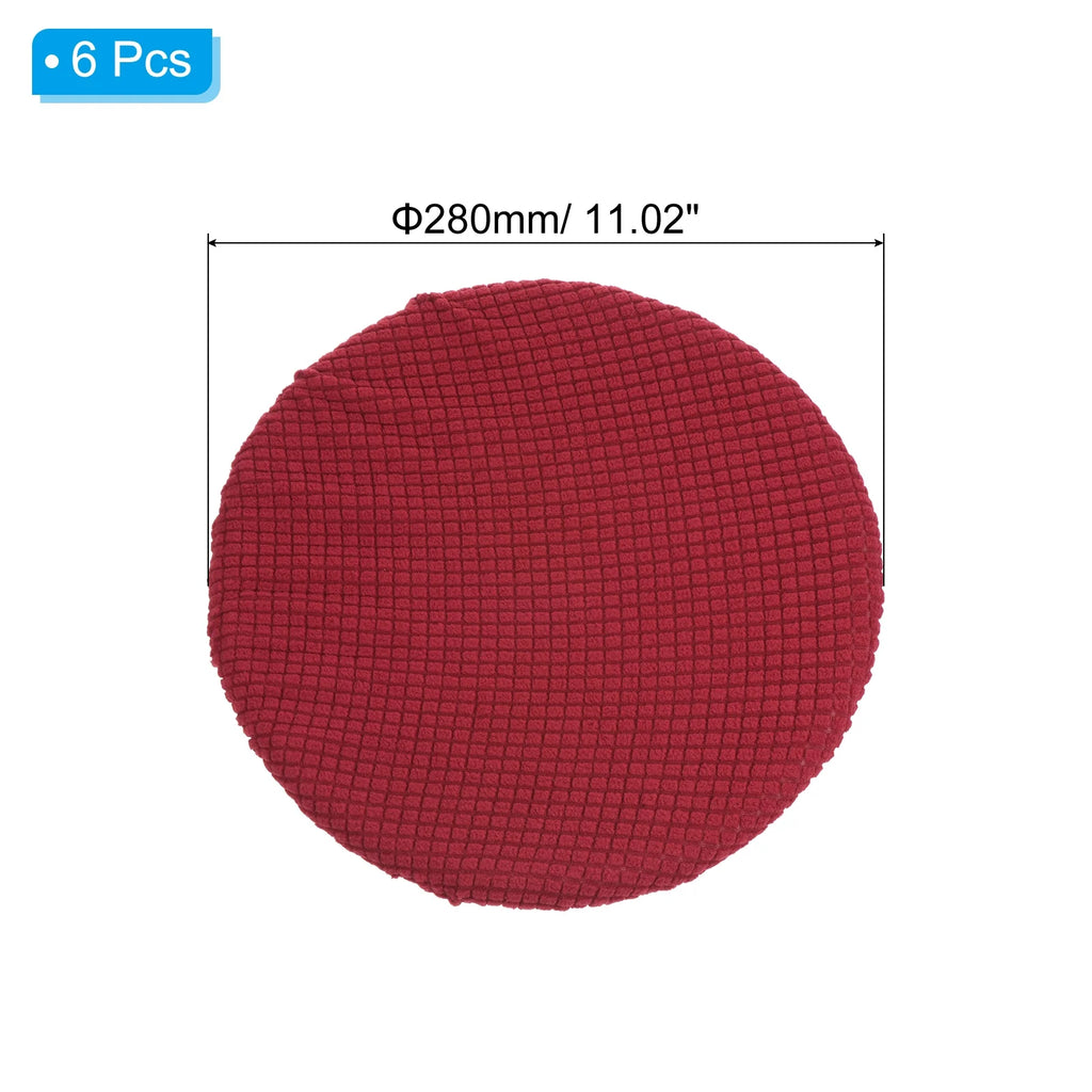 11" 6 Pack Wine Red Bar Stool Cover I226250