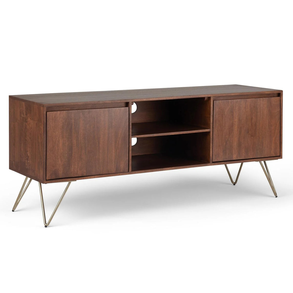 Umber Brown Stain TV Media Stand R1233