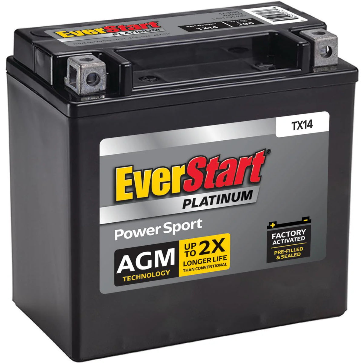 AGM Power Sport Battery Group Size TX14 12 Volt 200 CCA W562