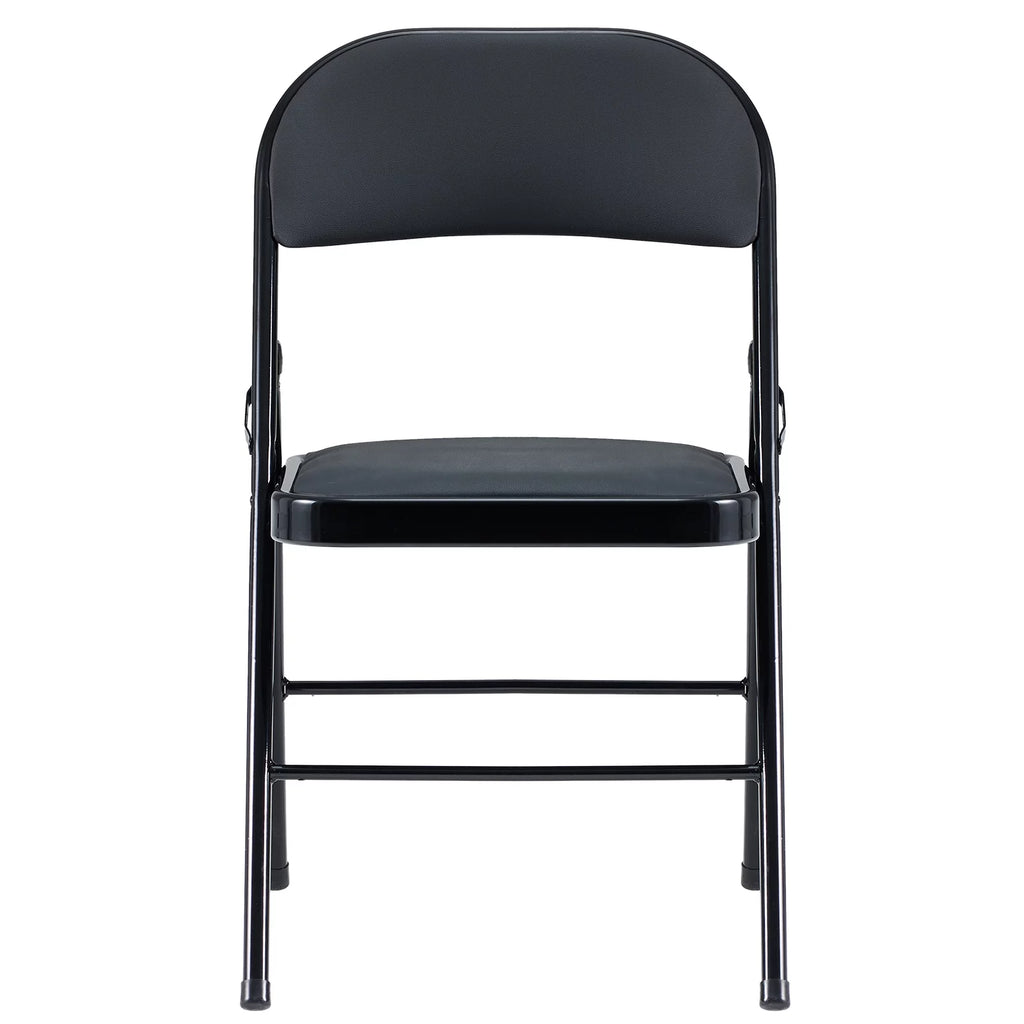 Black Folding Chairs Padded Seat Z4836