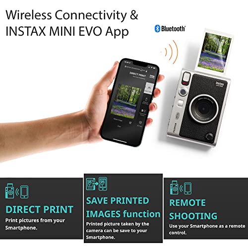 Black Hybrid Instant Camera Bundle with Instant Film G6476