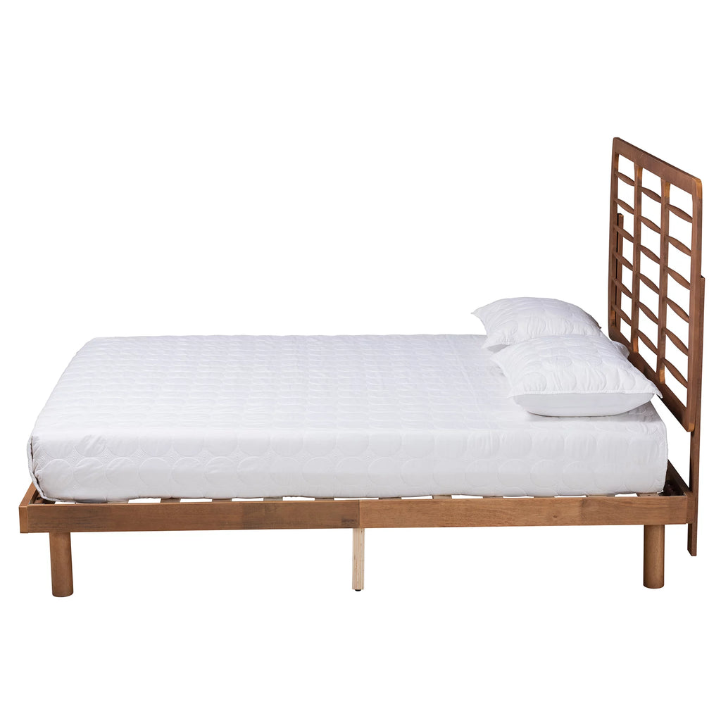 Ash Walnut Finished Wood Full Size Platform Bed L185412