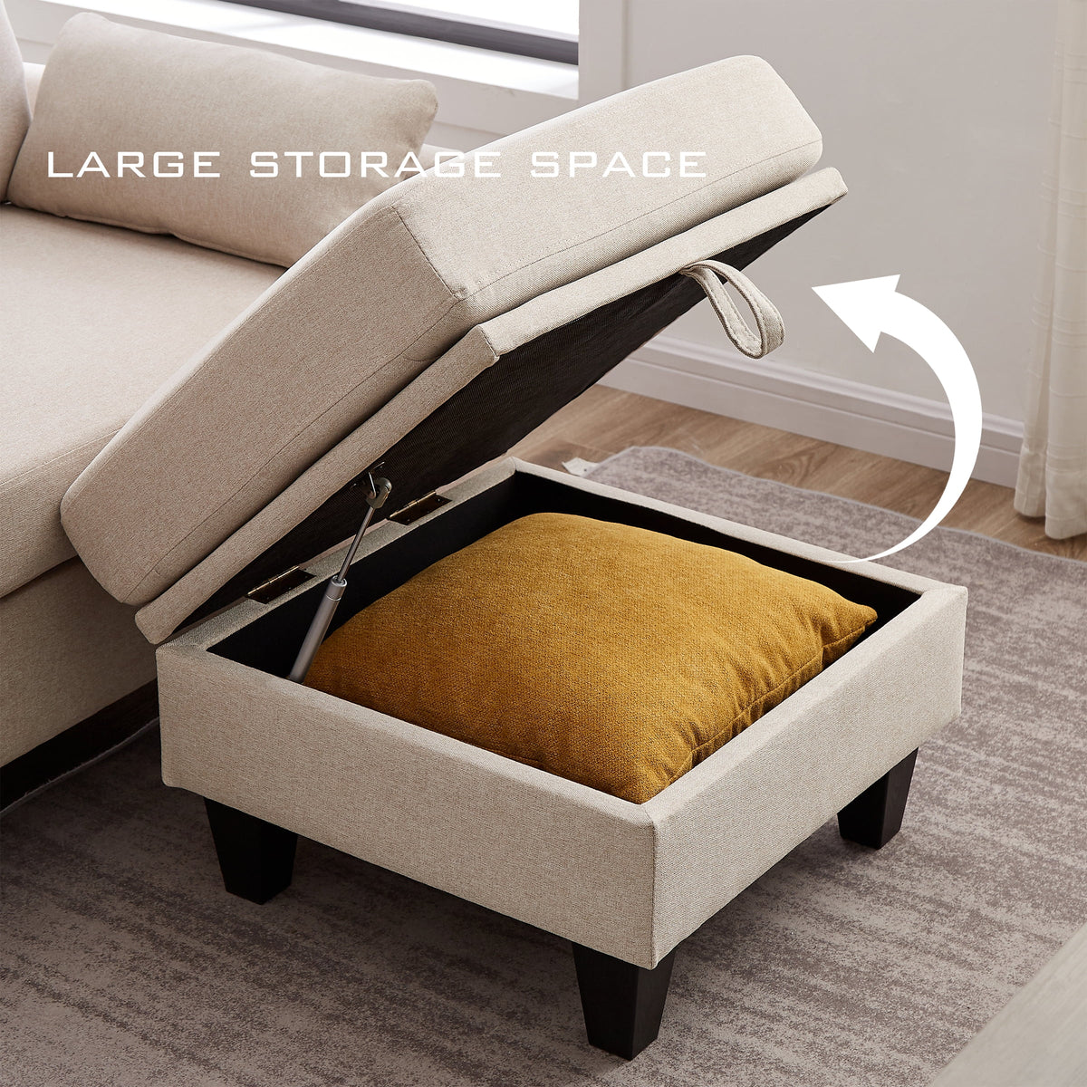 Modern Sectional Sofa with Reversible Chaise I637757