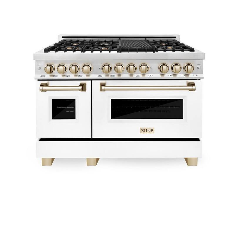 48 in. 7 Burner Double Oven Dual Fuel Range in Stainless Steel Q18897