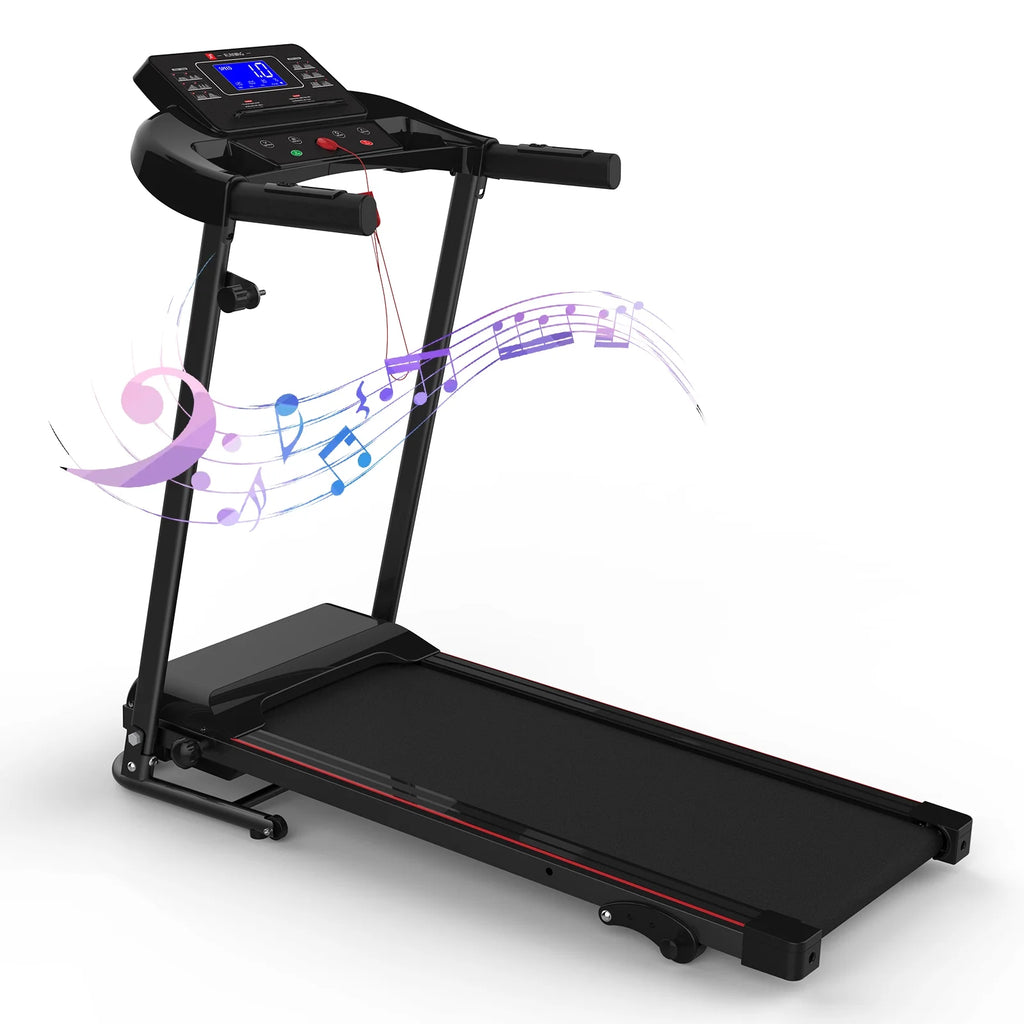 Folding Incline Treadmill with Smart LCD Display, 265lbs, 2.5HP Electric Treadmill G7402