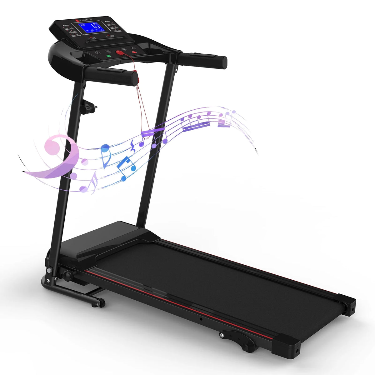 Folding Incline Treadmill with Smart LCD Display, 265lbs, 2.5HP Electric Treadmill G7402
