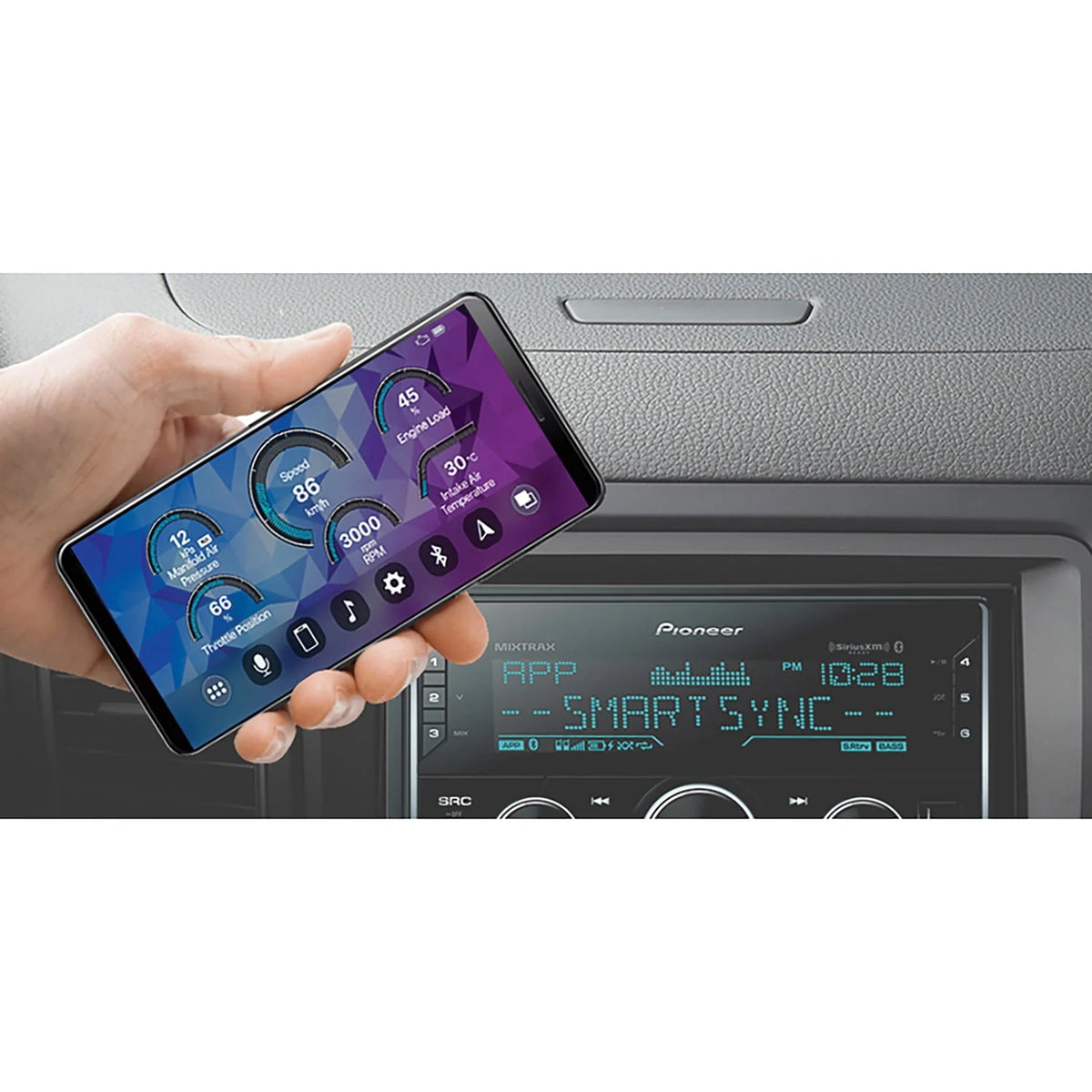Double-DIN Car Stereo Head Unit with Bluetooth X675796
