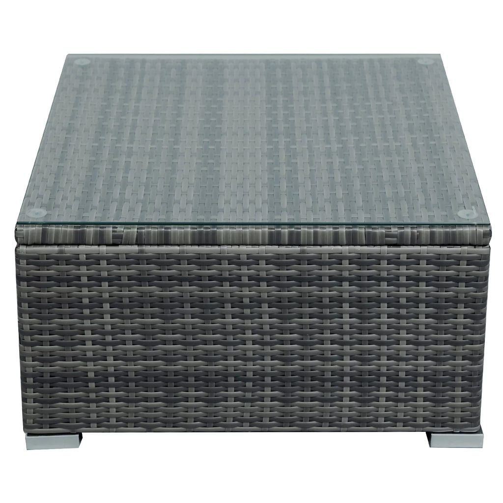4 Pieces Patio Wicker Sofa Set with Cushions and Coffee Table M438108