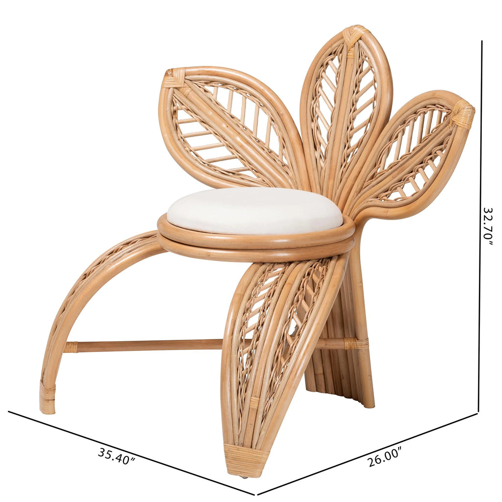 Natural Rattan Leaf Accent Chair R797