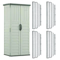 Vertical Storage Shed with Wire Shelf Rack 4 Pack Y286