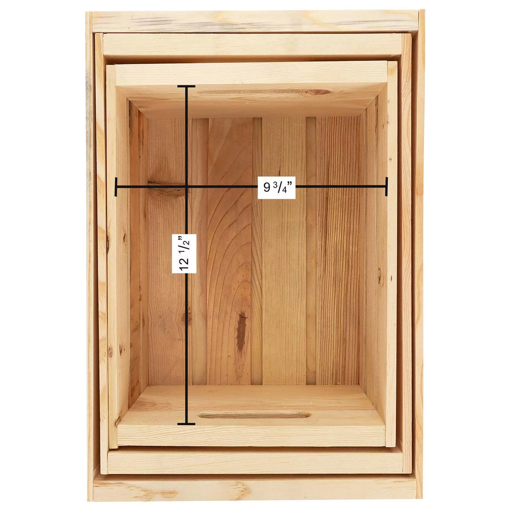 Wooden Crate 3 Piece 14" 16" 18" Q2291