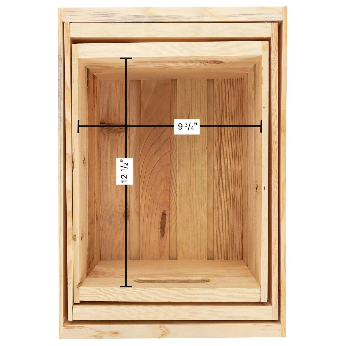 Wooden Crate 3 Piece 14" 16" 18" Q2291