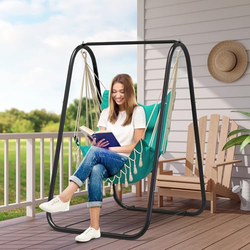 Heavy-Duty Rustproof Hammock Chair with Stand Q6452