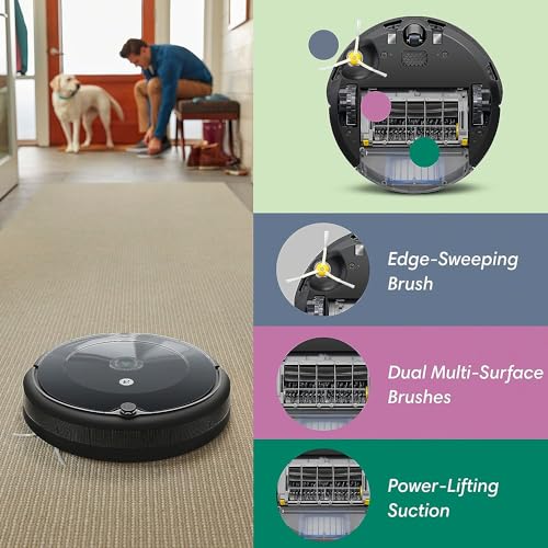 Robot Vacuum Wi-Fi Connectivity Self-Charging Charcoal Grey Z93741