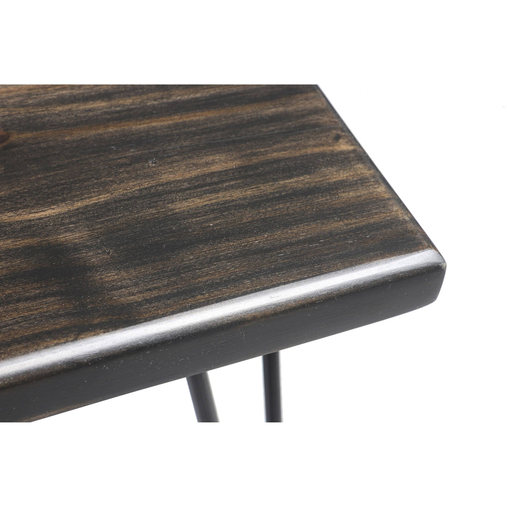 Weathered Gray Wood Bench D7708