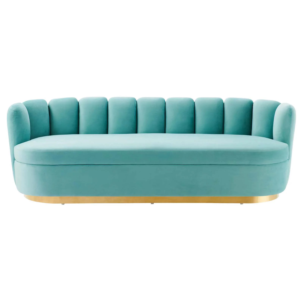 Blue Velvet Tufted Sofa H76563